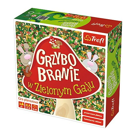 Svamp plockningsspel i en grön skog.