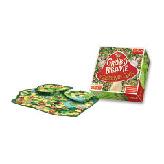 Svamp plockningsspel i en grön skog.