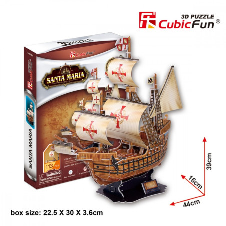 Pussel 3D Segelfartyget Santa Maria