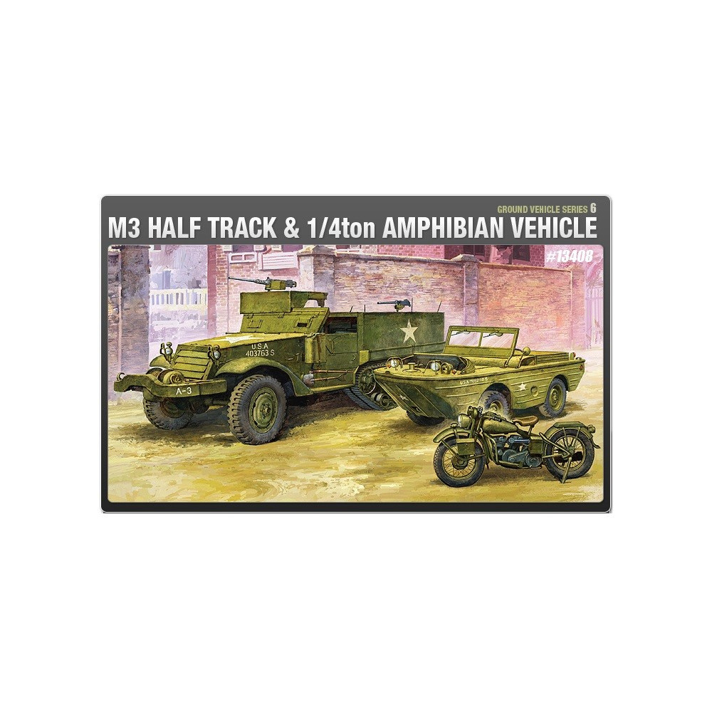 M3 half track an d 14 ton amphibian vehicle