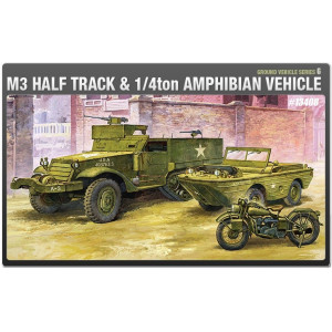 M3 halvbandvagn och 14-ton amfibiefordon