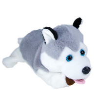 Interaktiv maskot Figo, en hund som reagerar på kommandon, husky.
