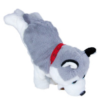 Interaktiv maskot Figo, en hund som reagerar på kommandon, husky.