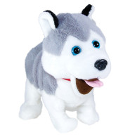 Interaktiv maskot Figo, en hund som reagerar på kommandon, husky.
