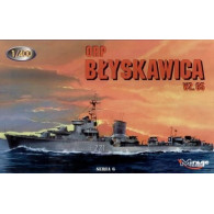 Modell av plast ORP Błyskawica wz. 65