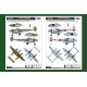 Modell av plast p-38l-5-l0 Lightning, amerikanskt stridsflygplan.