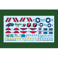 Modell av plast p-38l-5-l0 Lightning, amerikanskt stridsflygplan.