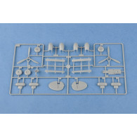 Modell av plast p-38l-5-l0 Lightning, amerikanskt stridsflygplan.