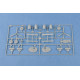 Modell av plast p-38l-5-l0 Lightning, amerikanskt stridsflygplan.