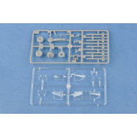 Modell av plast p-38l-5-l0 Lightning, amerikanskt stridsflygplan.