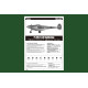Modell av plast p-38l-5-l0 Lightning, amerikanskt stridsflygplan.