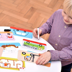 Utbildningsset lekfordon kreativa med penna suddbar | HandlaSmidigt.se