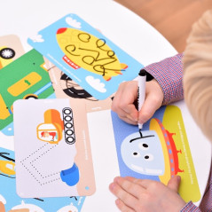 Utbildningsset lekfordon kreativa med penna suddbar | HandlaSmidigt.se