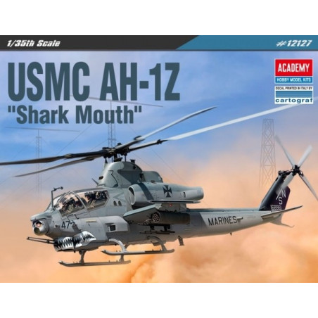 Modell i plast av USMC AH-1Z Shark Mouth