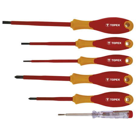 Skruvmejslar 1000V, set med 6 stycken.