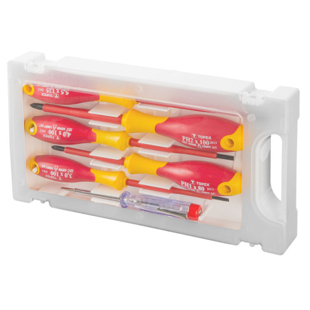 Skruvmejslar 1000V, set med 6 stycken.