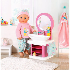 Sminkbord för att borsta tänderna för baby born.