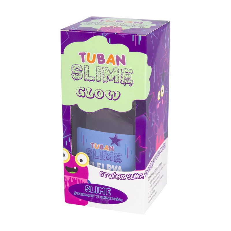 Set med super slime - lysande i mörkret