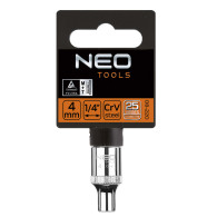 Sexkantig hylsa 1/4', 4 mm, superlock