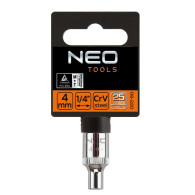 Sexkantig adapter 1/4', 9 mm, superlås