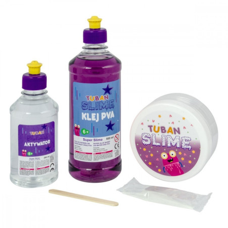 Plastisk lera set super slime - glow in the dark xl