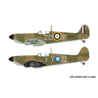 Modell i plast av Supermarine Spitfire Mk.1a i skala 1:48.