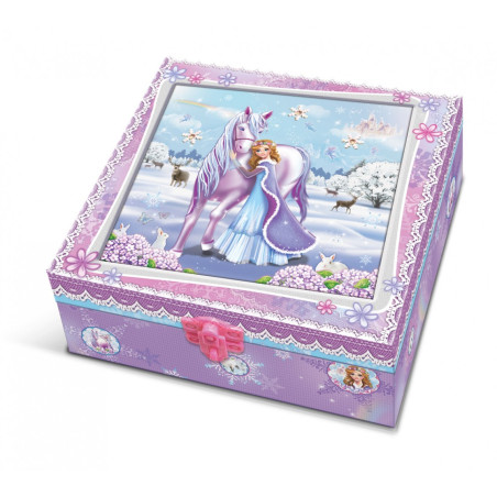 Låda med anteckningsbok och datorrelaterade tillbehör från Pecoware.