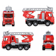 For fordonet worxx brandkår med en Mercedes-stege i en låda.