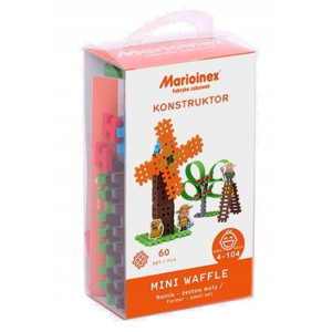 Klocki konstrukcyjne mini waffle - rolnik zestaw mały blister