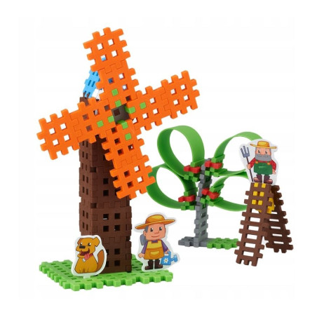 Byggklossar mini våffla - bonde liten blisterförpackning