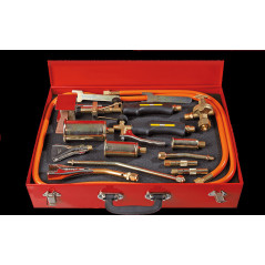 Gasbrännarset med 28 kW, 7 brännare.