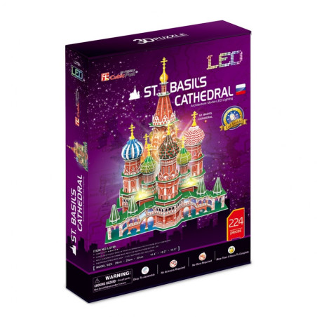 Pussel 3D LED-katedralen St. Basils | HandlaSmidigt.se