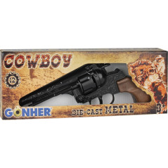 Revolver cowboy metall 12 patroner Gonher | HandlaSmidigt.se