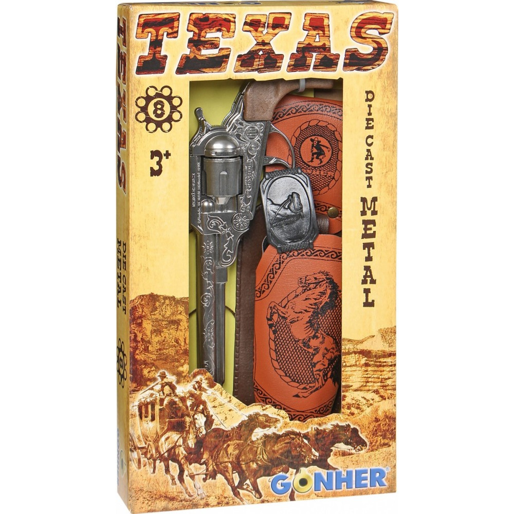Revolver cowboy metall med holster Gonher Revolver cowboy metall med holster Gonher