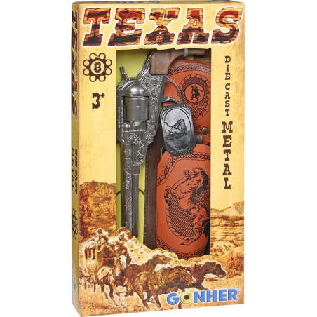 Revolver cowboy metall med holster Gonher | HandlaSmidigt.se