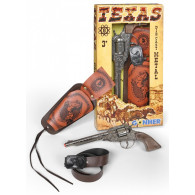 Revolver cowboy metall med holster Gonher