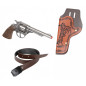 Revolver cowboy metall med hölster 8 patroner Gonher