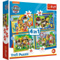 Pussel 4-i-1 semester Paw Patrol