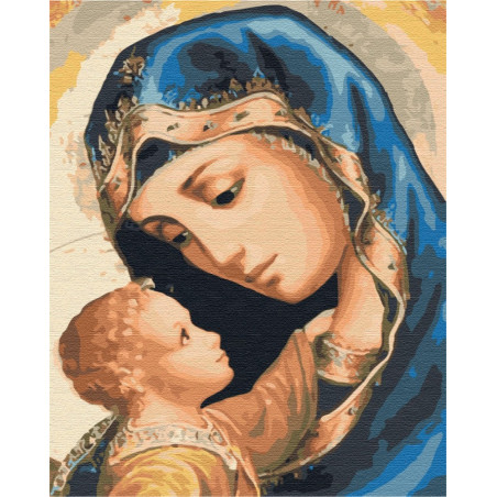 Målningen 'Maria med barnet'