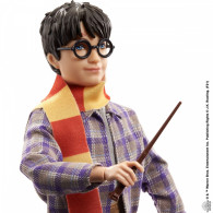 Set med en Harry Potter-docka på plattform 9 3/4.