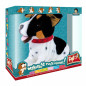 Interaktiv maskot Figo, en hund som reagerar på kommandon, jack russell terrier.