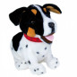 Interaktiv maskot Figo, en hund som reagerar på kommandon, jack russell terrier.