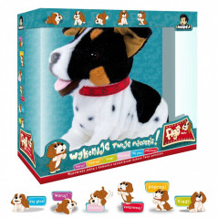 Interaktiv maskot Figo, en hund som reagerar på kommandon, jack russell terrier. | HandlaSmidigt.se