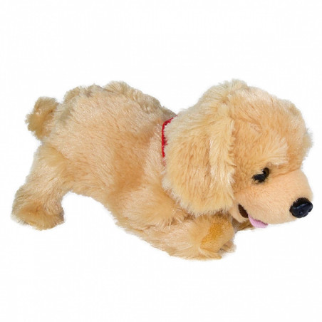Interaktiv maskot Figo, en hund som reagerar på kommandon, labrador.