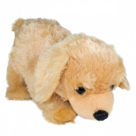 Interaktiv maskot Figo, en hund som reagerar på kommandon, labrador.