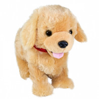 Interaktiv maskot Figo, en hund som reagerar på kommandon, labrador.