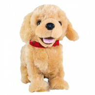 Interaktiv maskot Figo, en hund som reagerar på kommandon, labrador.