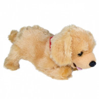 Interaktiv maskot Figo, en hund som reagerar på kommandon, labrador.