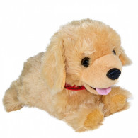 Interaktiv maskot Figo, en hund som reagerar på kommandon, labrador.