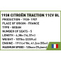 Block Citroen Traction 11cvbl